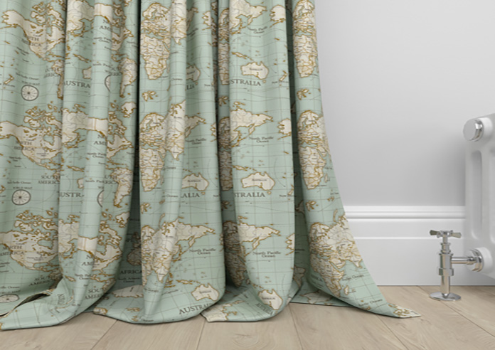 Maps, Duckegg - Made to Measure Curtains - Image 6